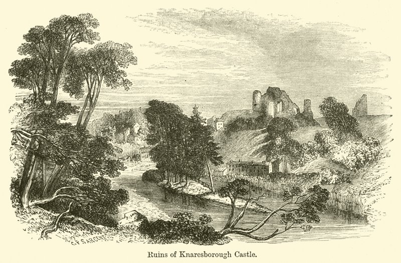 Ruinerna av Knaresborough Castle av G. F. Sargent