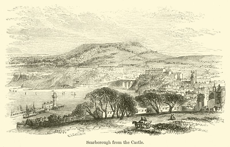 Scarborough från slottet av G. F. Sargent