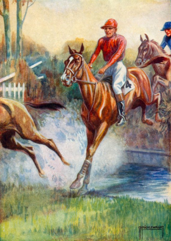 Illustration för Black Beauty (färg litho) av G.P. Micklewright