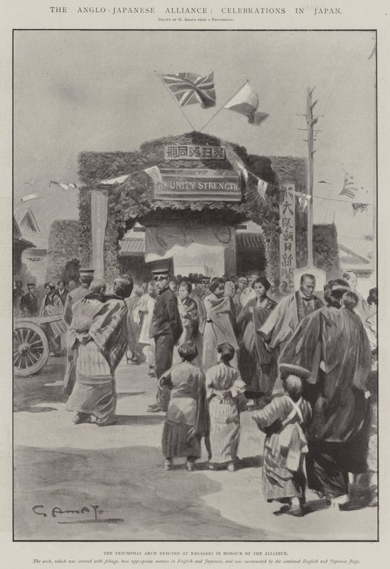 Den anglo-japanska alliansen, firande i Japan av G.S. Amato