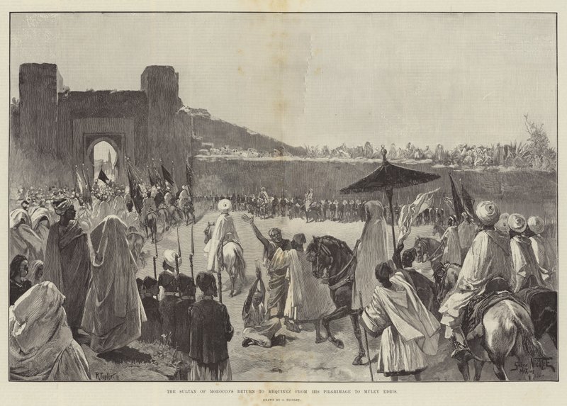 Sultanen av Marockos återkomst till Mequinez från sin pilgrimsfärd till Muley Edris av Gabriel Nicolet