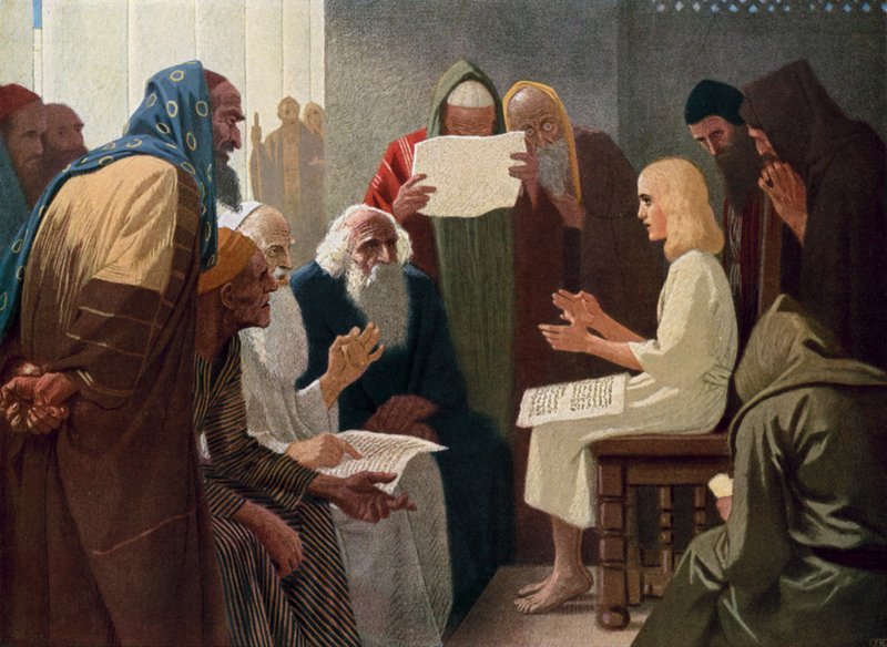 Jesus i templet av Gebhard Fugel