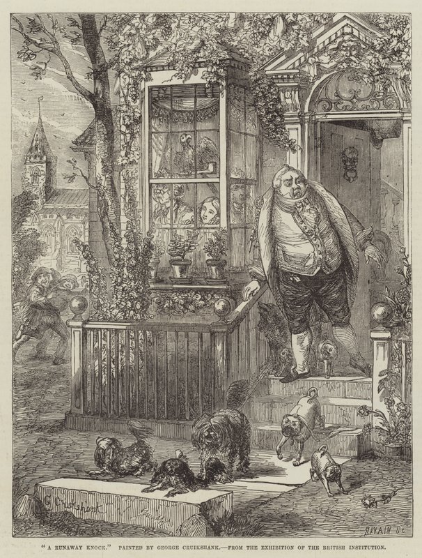 En Runaway Knock av George Cruikshank