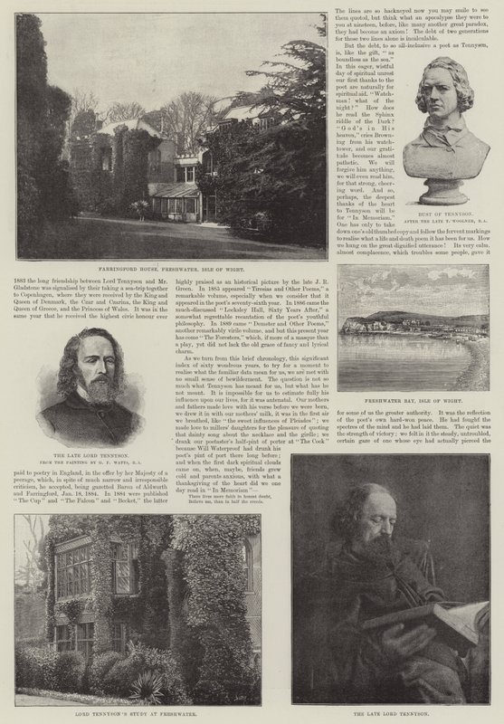 Alfred, Baron Tennyson, poetpristagare av George Frederick Watts