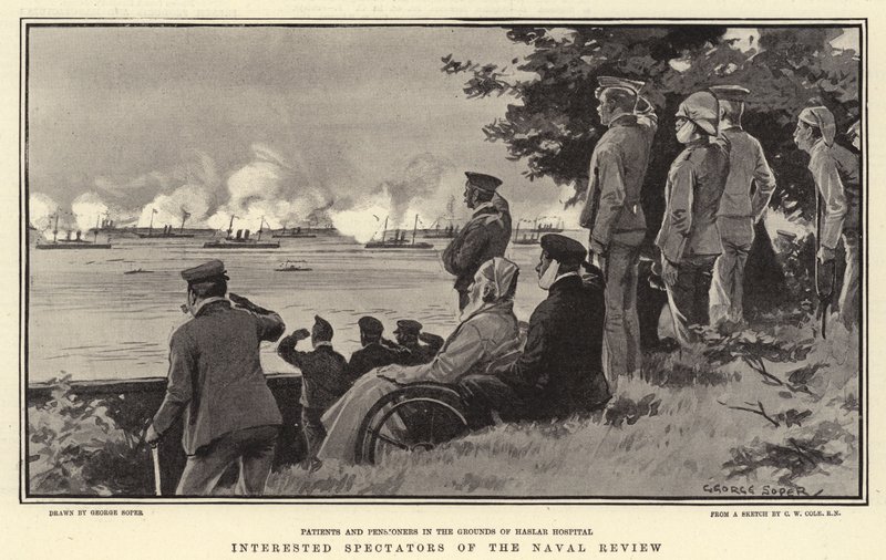 Intresserade åskådare av Naval Review av George Soper