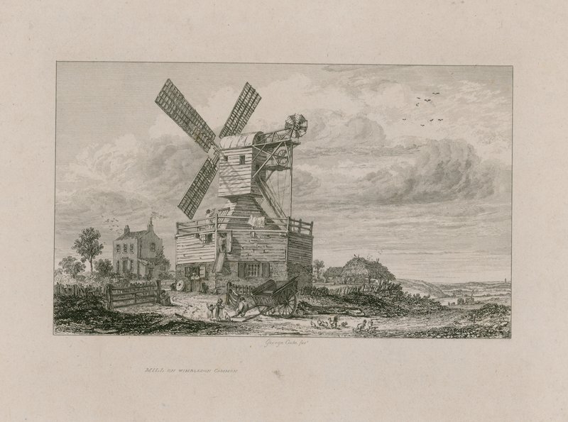 Mill på Wimbledon Common av George Cooke