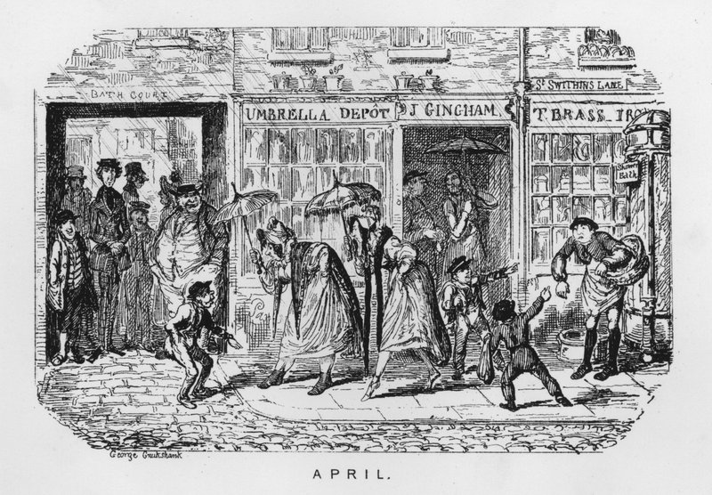 april (gravyr) av George Cruikshank