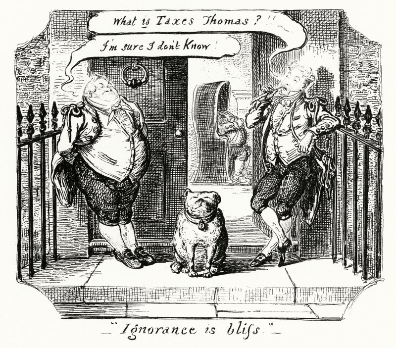 Ignorance is Bliss (gravyr) av George Cruikshank