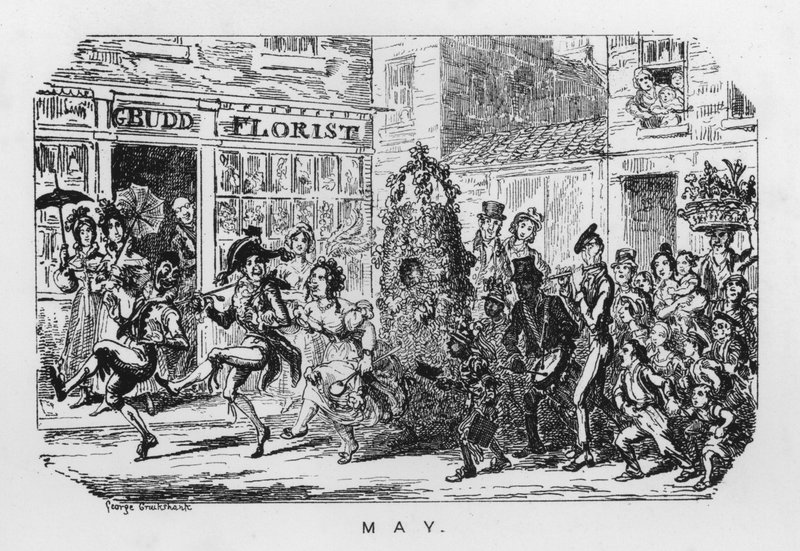 första maj (gravyr) av George Cruikshank