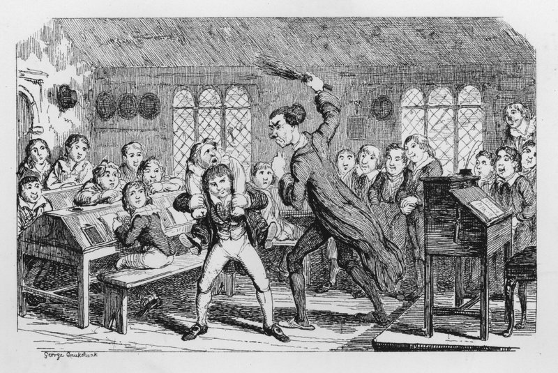Skolpiskning av George Cruikshank
