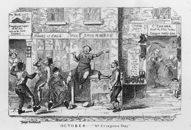 St Crispins dag (gravyr) av George Cruikshank