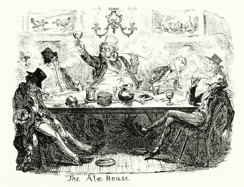 The Ale House (gravyr) av George Cruikshank