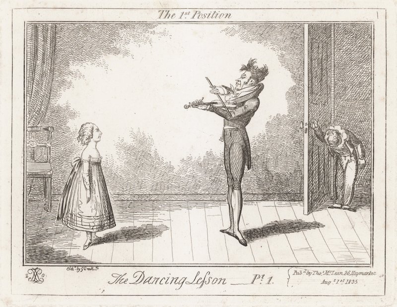 Danslektionen: den första positionen av George Cruikshank