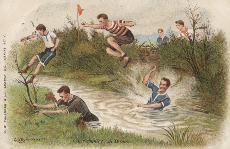 Cross country, en bäck av George Derville after Rowlandson