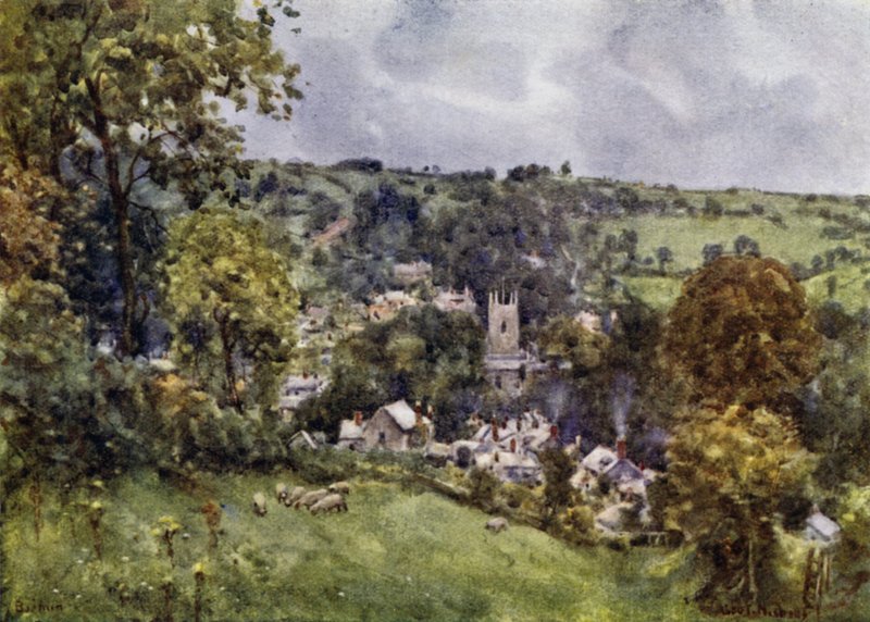 Bodmin (färg litho) av George Franck Nicholls