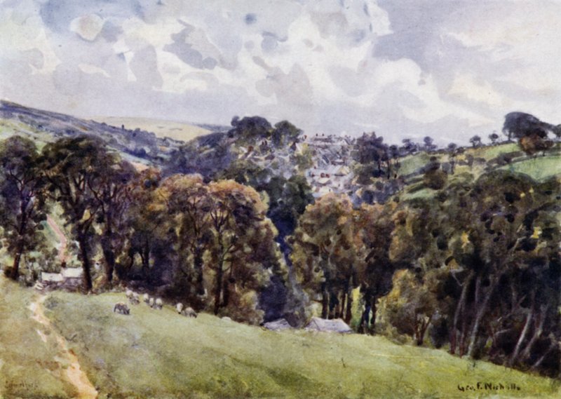 Camelford (färg litho) av George Franck Nicholls
