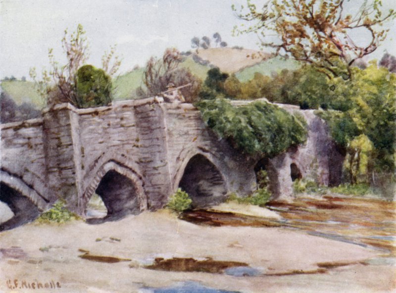 Gamla bron vid Lostwithiel av George Franck Nicholls