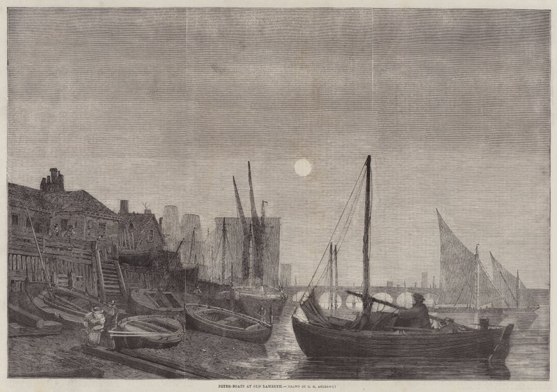 Peter-Boats på Old Lambeth av George Henry Andrews