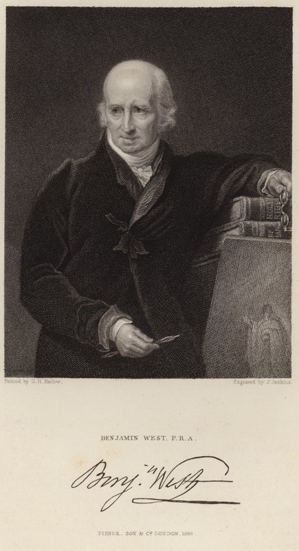 Porträtt av Benjamin West av George Henry Harlow