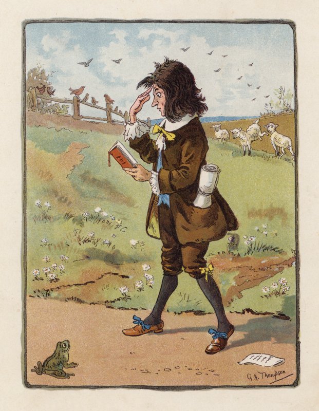 Poeten (färglitografi) av George Henry Thompson