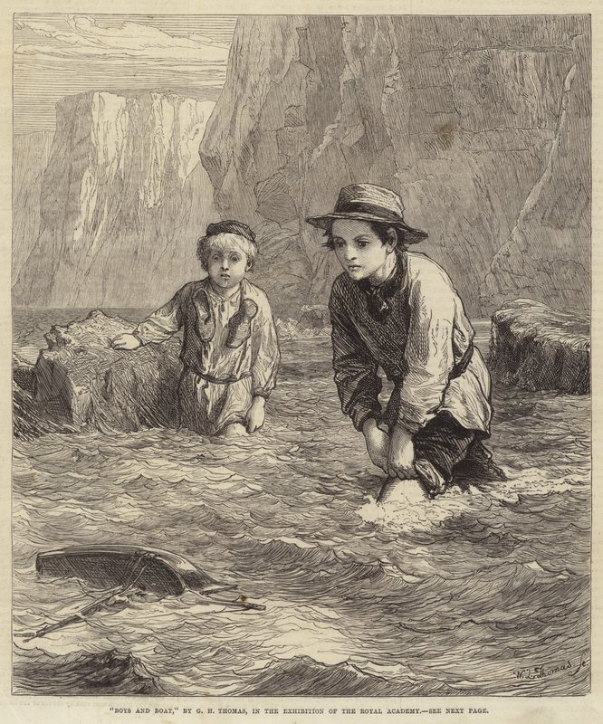 Pojkar och båt av George Housman Thomas
