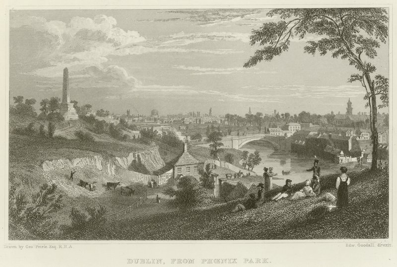 Dublin från Phoenix Park av George Petrie
