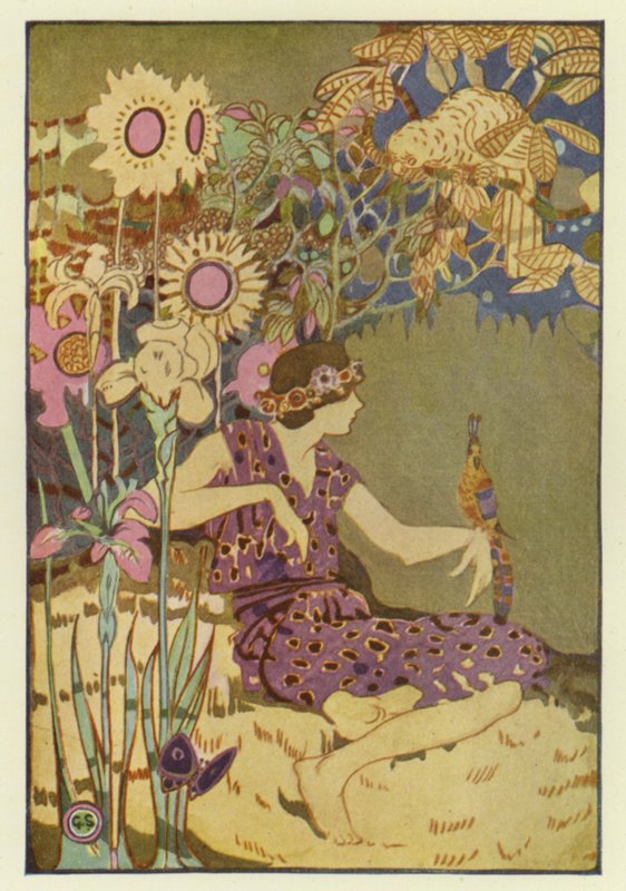 Hennes namn är Summer (färg litho) av George Sheringham