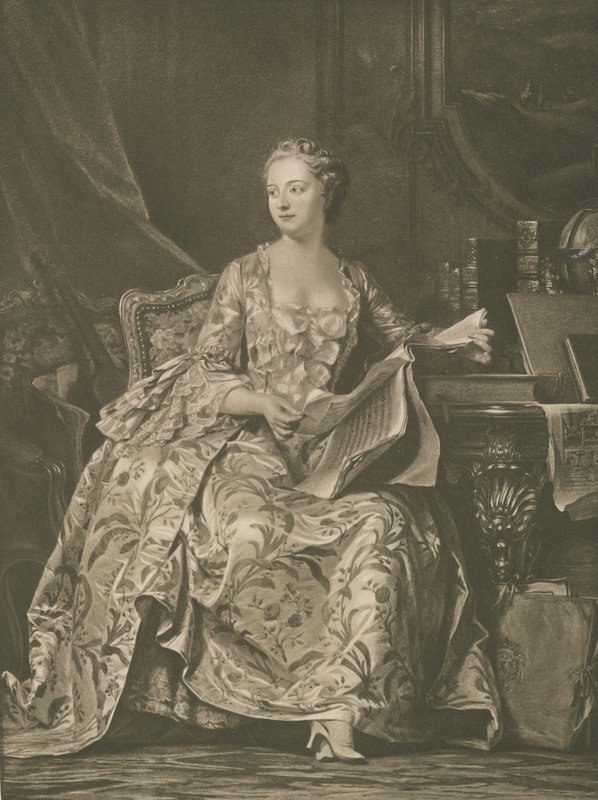 Madame de Pompadour av Georges de la after Tour
