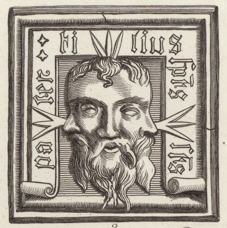 Amulett. Illustration för bilder Atlas (gravyr) av German School