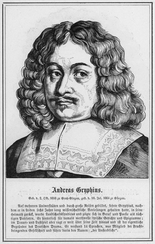 Andreas Gryphius (gravyr) av German School