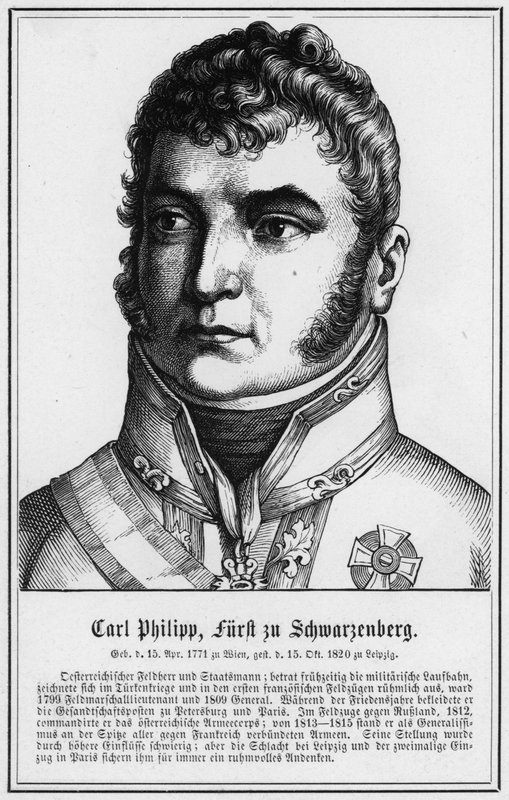 Carl Philipp, Prins av Schwarzenberg (gravyr) av German School
