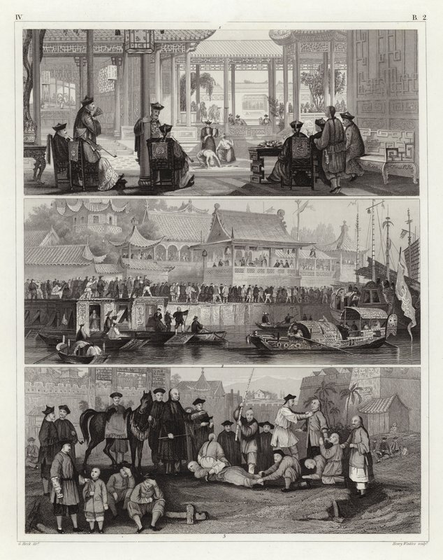 Kinesiska scener (gravyr) av German School