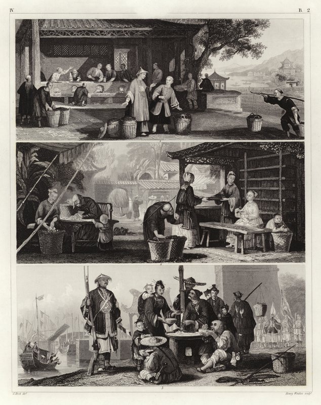 Kinesiska scener (gravyr) av German School