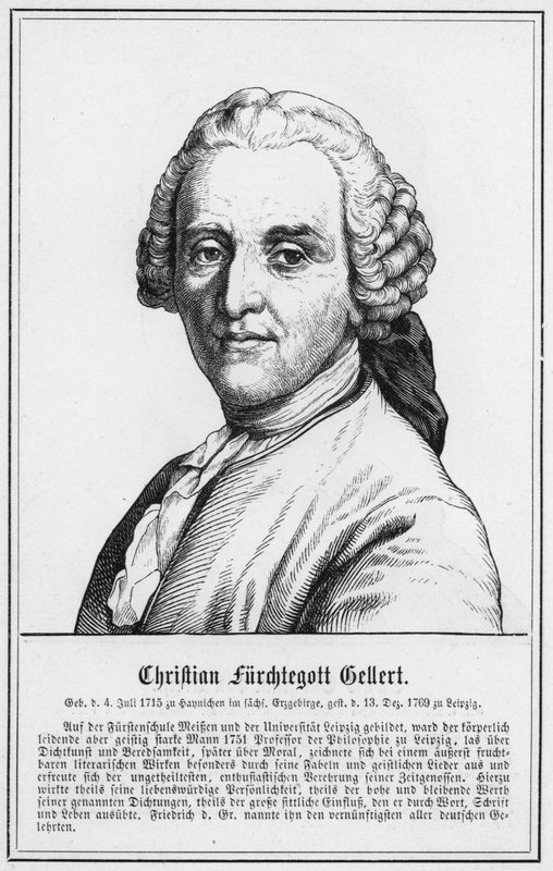 Christian Angstegott Gellert (gravyr) av German School