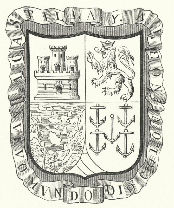 Christopher Columbus vapen (gravyr) av German School