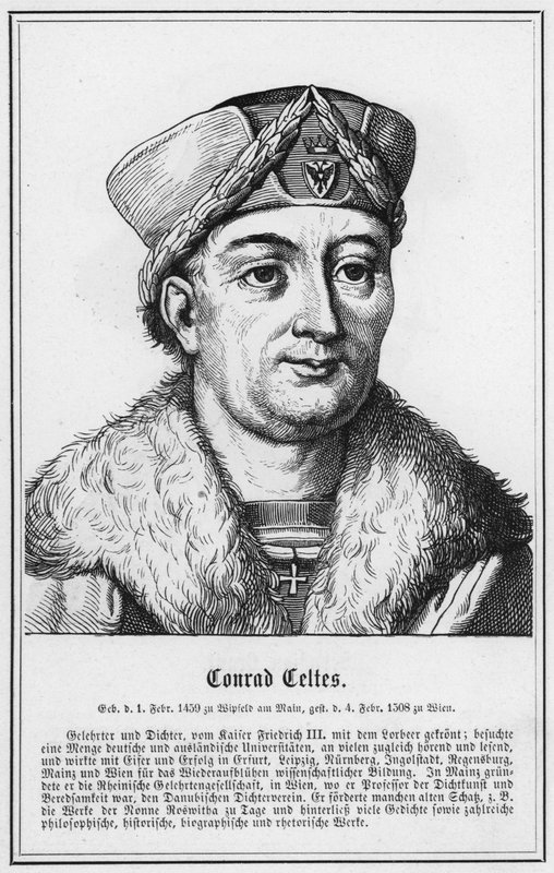 Conrad Celtes (gravyr) av German School