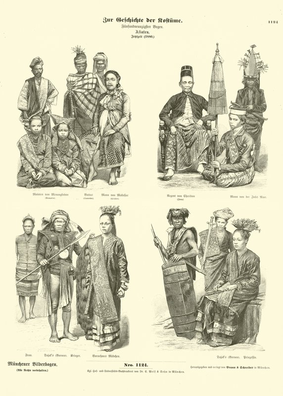 Kostymer i Indonesien, 1880 av German School