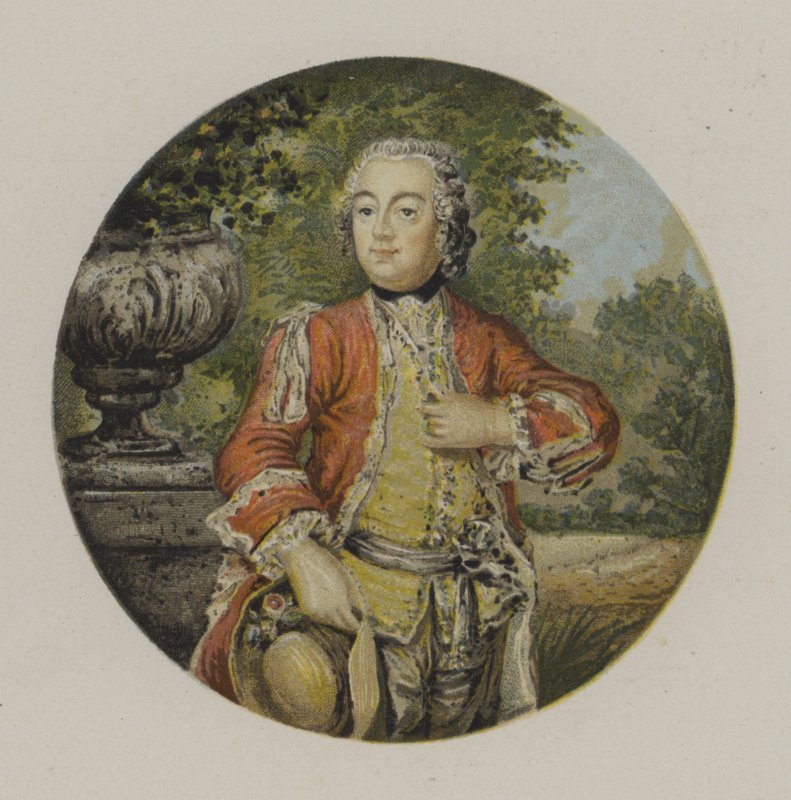 Kronprins Fredrik av Preussen (färg litho) av German School