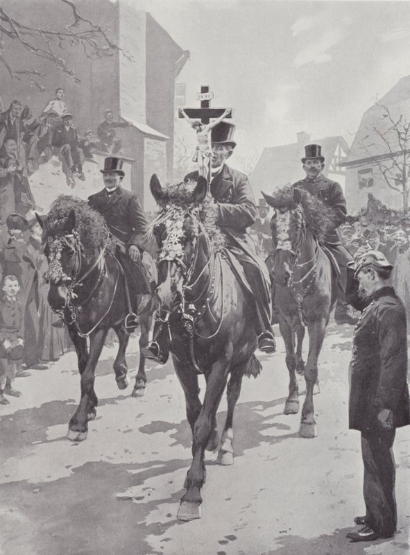 Påsktullen, Sachsen (litho) av German School