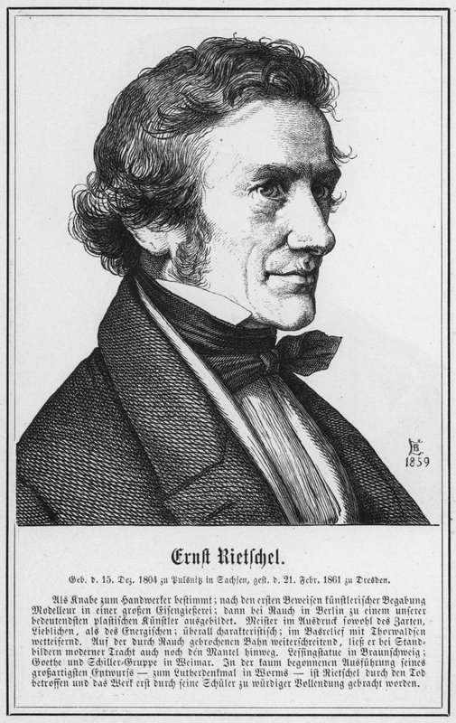 Ernst Rietschel (gravyr) av German School
