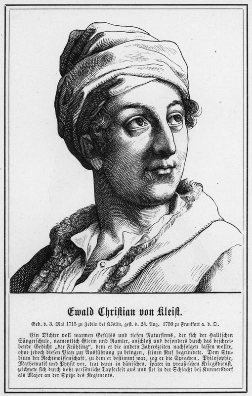 Ewald Christian von Kleist (gravyr) av German School
