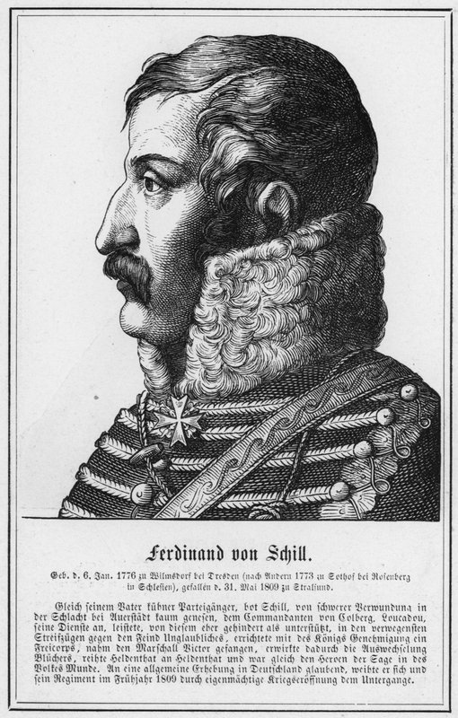 Ferdinand von Schill (gravyr) av German School