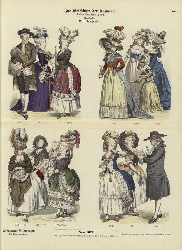 Franska dräkter, 1700-tal av German School