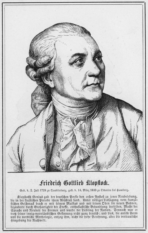 Friedrich Gottlieb Klopstock (gravyr) av German School