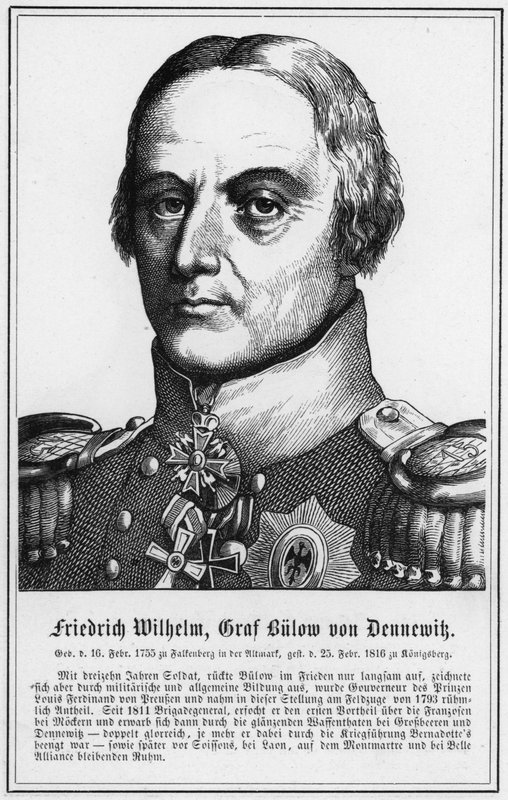 Friedrich Wilhelm, Graf Bulow von Dennewik (gravyr) av German School
