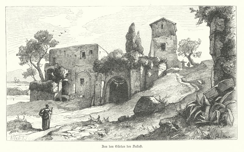 Gardens of Sallust, Rom (gravyr) av German School