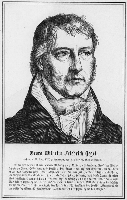 Georg Wilhelm Friedrich Hegel (gravyr) av German School