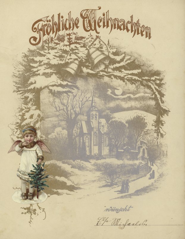 Tyskt julkort av German School