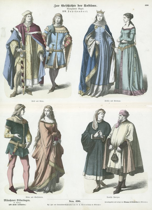 Tyska dräkter, 1300-talet av German School