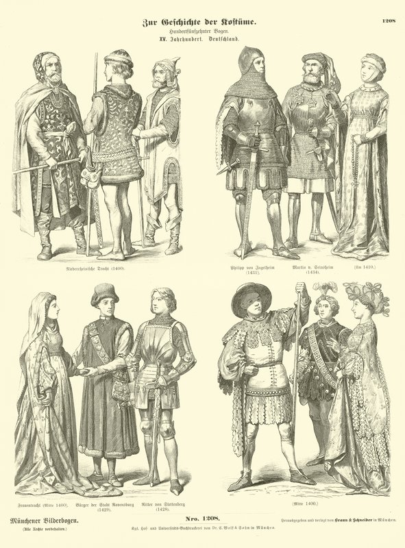 Tyska dräkter, 1400-talet av German School